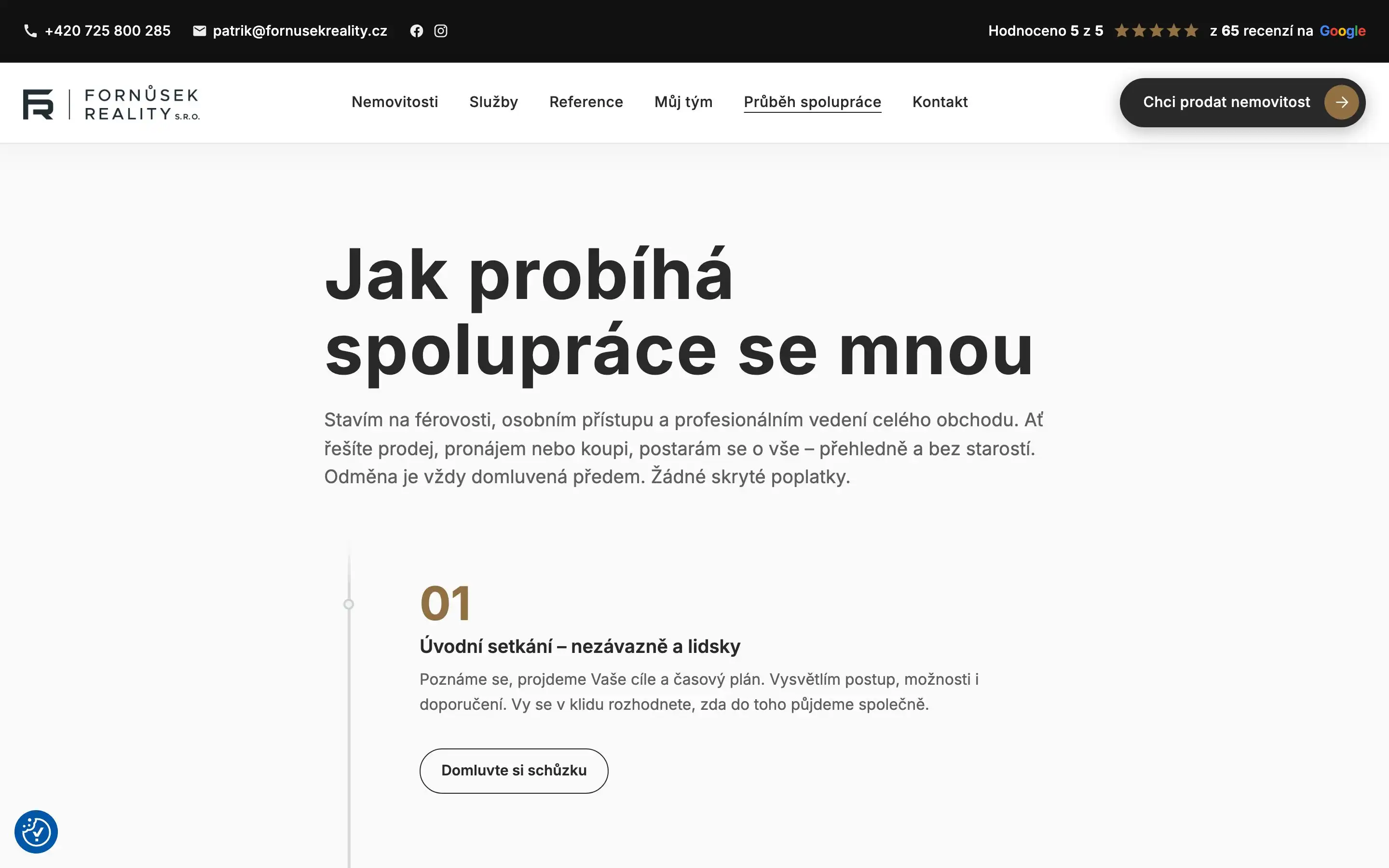 The page describing the steps of working together